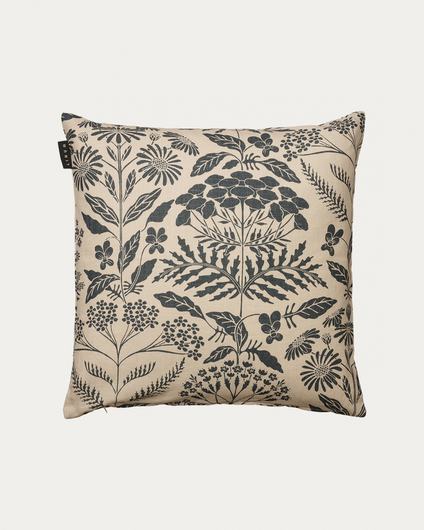 MIDSUMMER Cushion cover 50x50 cm Dark charcoal grey in the group ASSORTMENT / SUMMER RELEASE at LINUM DESIGN (23MID05000G21)