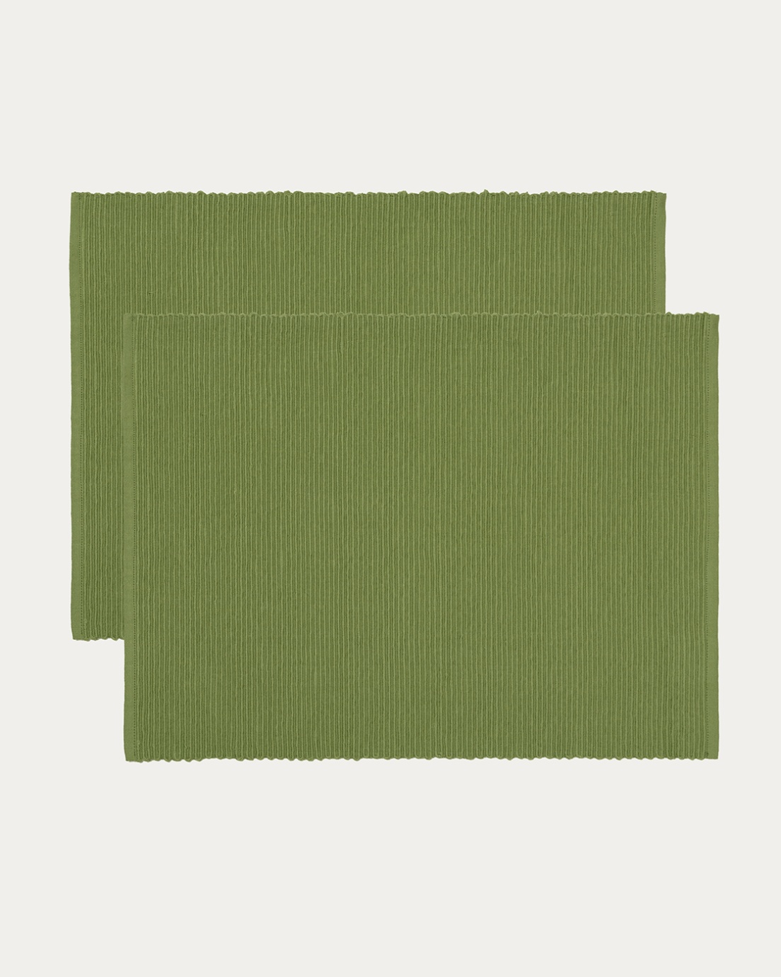 UNI placemat in moss green made of cotton in 2pack