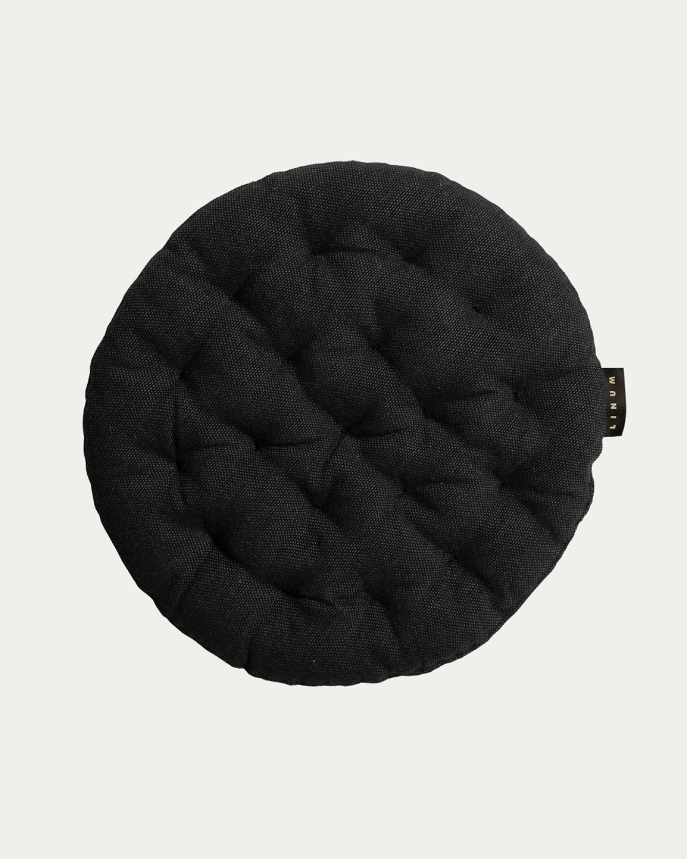 PEPPER Seat cushion ø37 cm Black melange