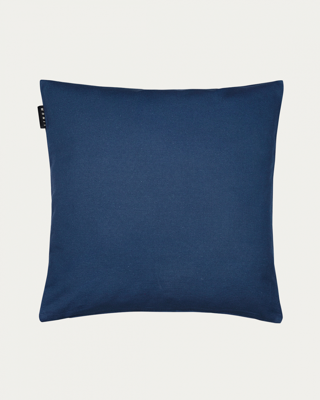 Product image indigo blue ANNABELL cushion cover made of soft cotton from LINUM DESIGN. Size 50x50 cm.