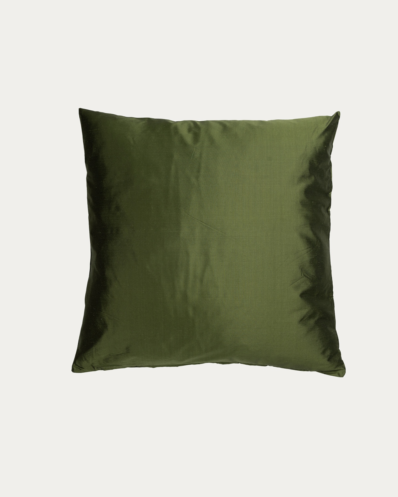 SILK Cushion cover 40x40 cm Moss green