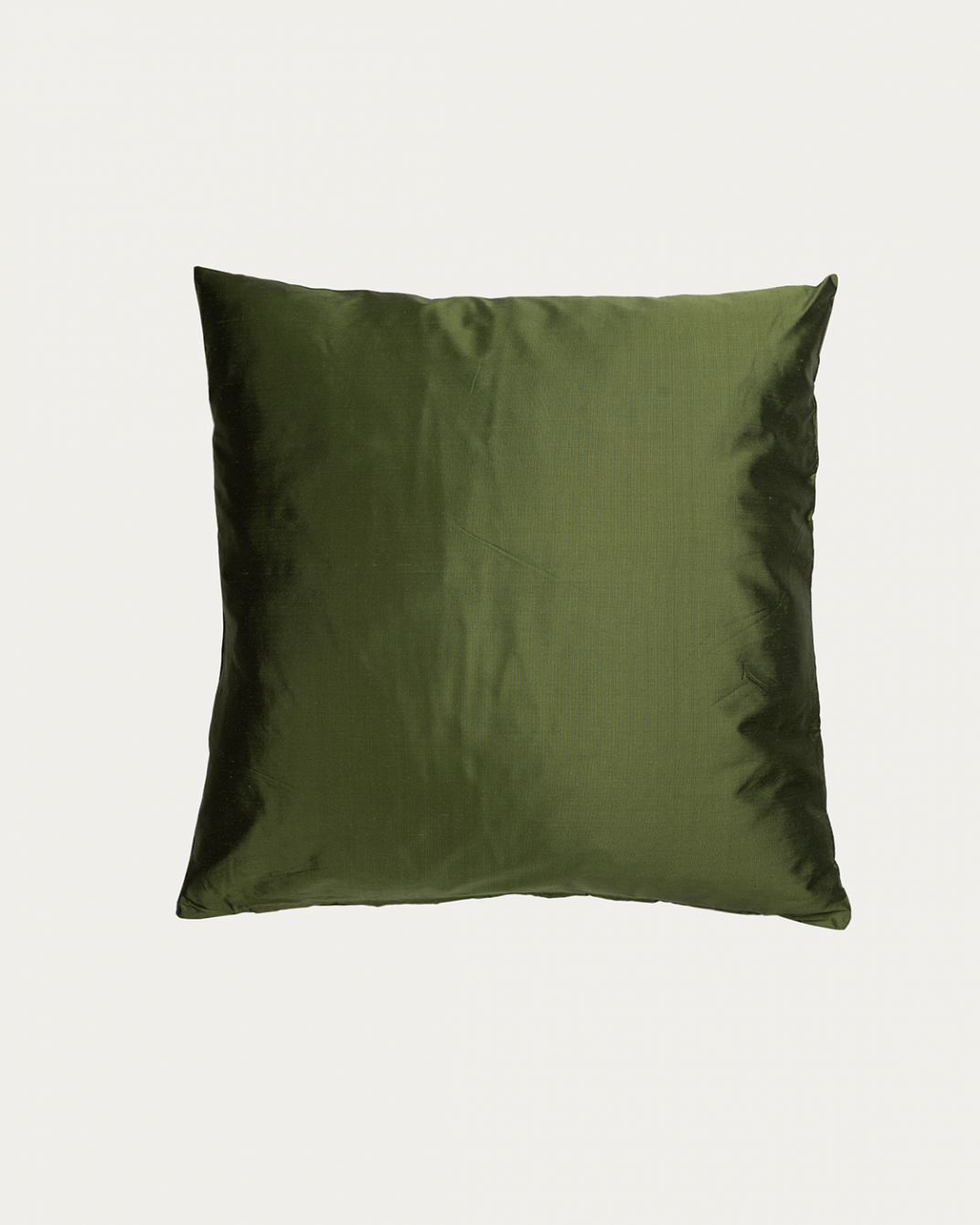 SILK Housse de coussin 40 x 40 cm Vert olive foncé