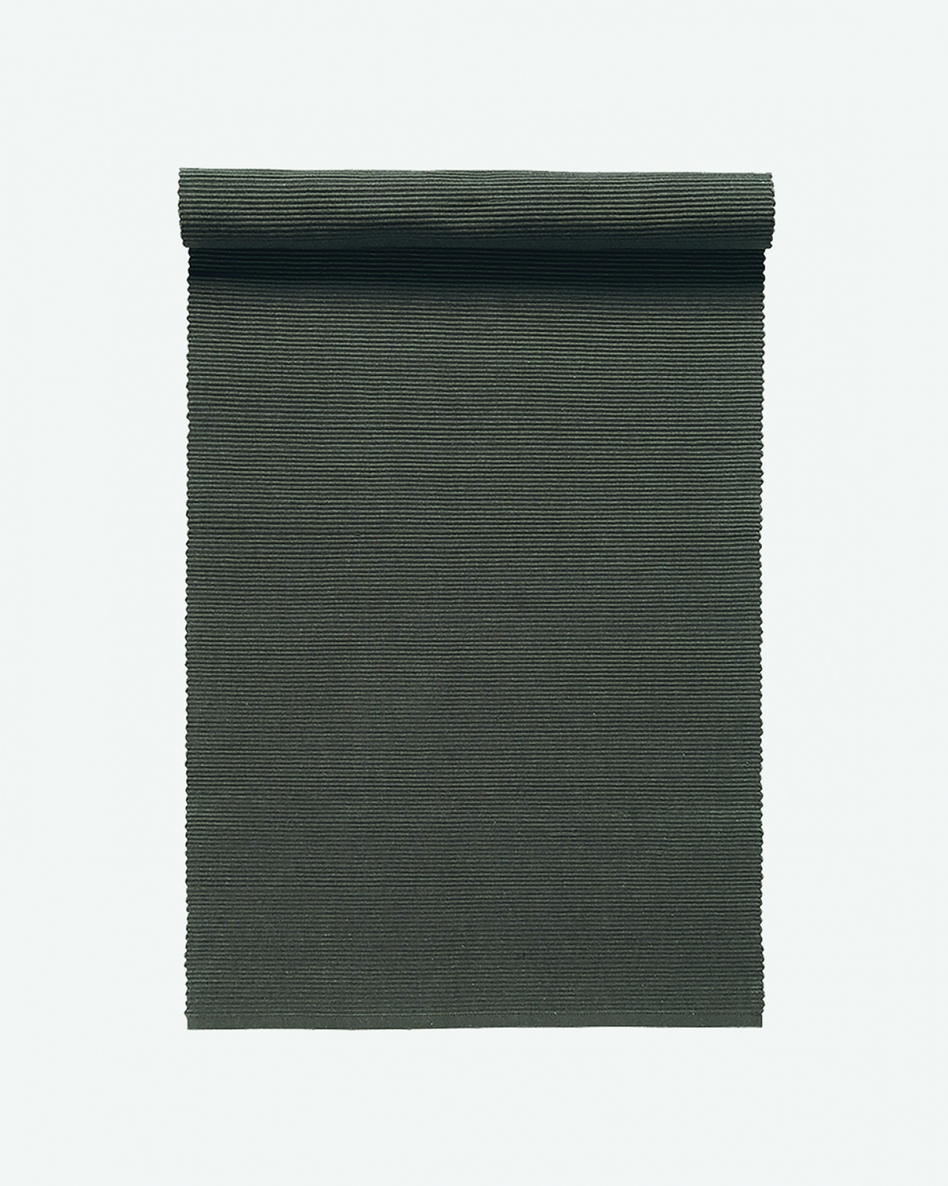 Produktbild büffelbraun UNI Tischläufer aus weicher Baumwolle in Rippenqualität von LINUM DESIGN. Größe 45x150 cm.