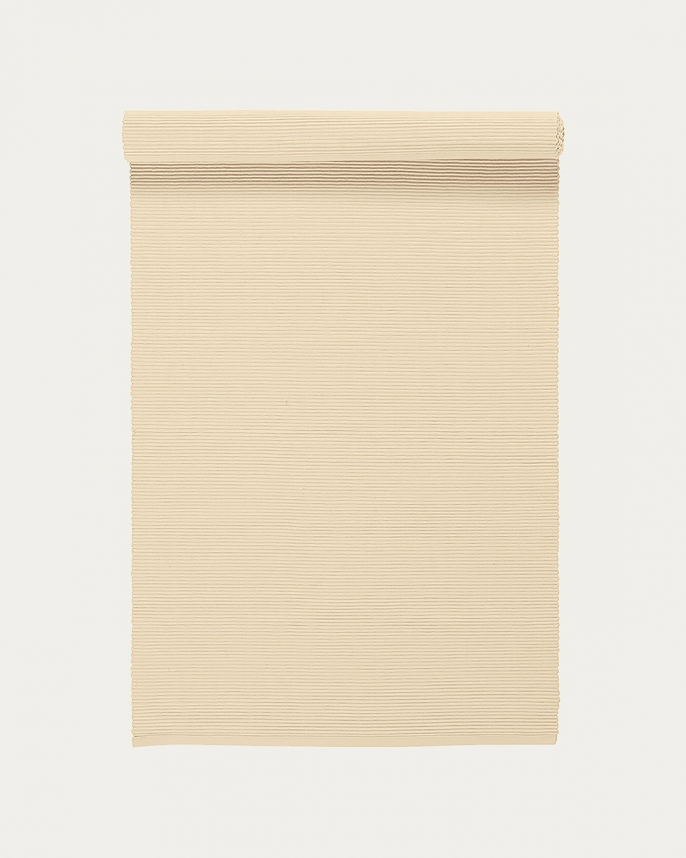 Immagine prodotto beige cotone runner UNI in morbido cotone a costine di qualità di LINUM DESIGN. Dimensioni 45x150 cm.