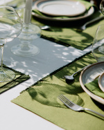 UNI Tischset 2er-Pack Dunkles olivgrün