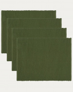 UNI Set de table Lot de 4 Vert olive foncé UNI Set de table Lot de 4 Vert olive foncé