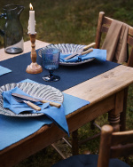 UNI Set de table Lot de 4 Bleu ocean