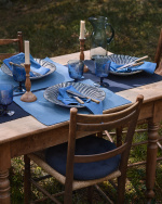 UNI Set de table Lot de 4 Bleu ocean