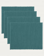 UNI Placemat 4-pack Dark grey turquoise