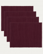 UNI Set de table Lot de 4 Aubergine