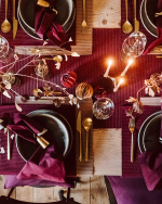 UNI Set de table Lot de 4 Aubergine UNI Set de table Lot de 4 Aubergine