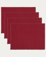 UNI Set de table Lot de 4 Rouge 