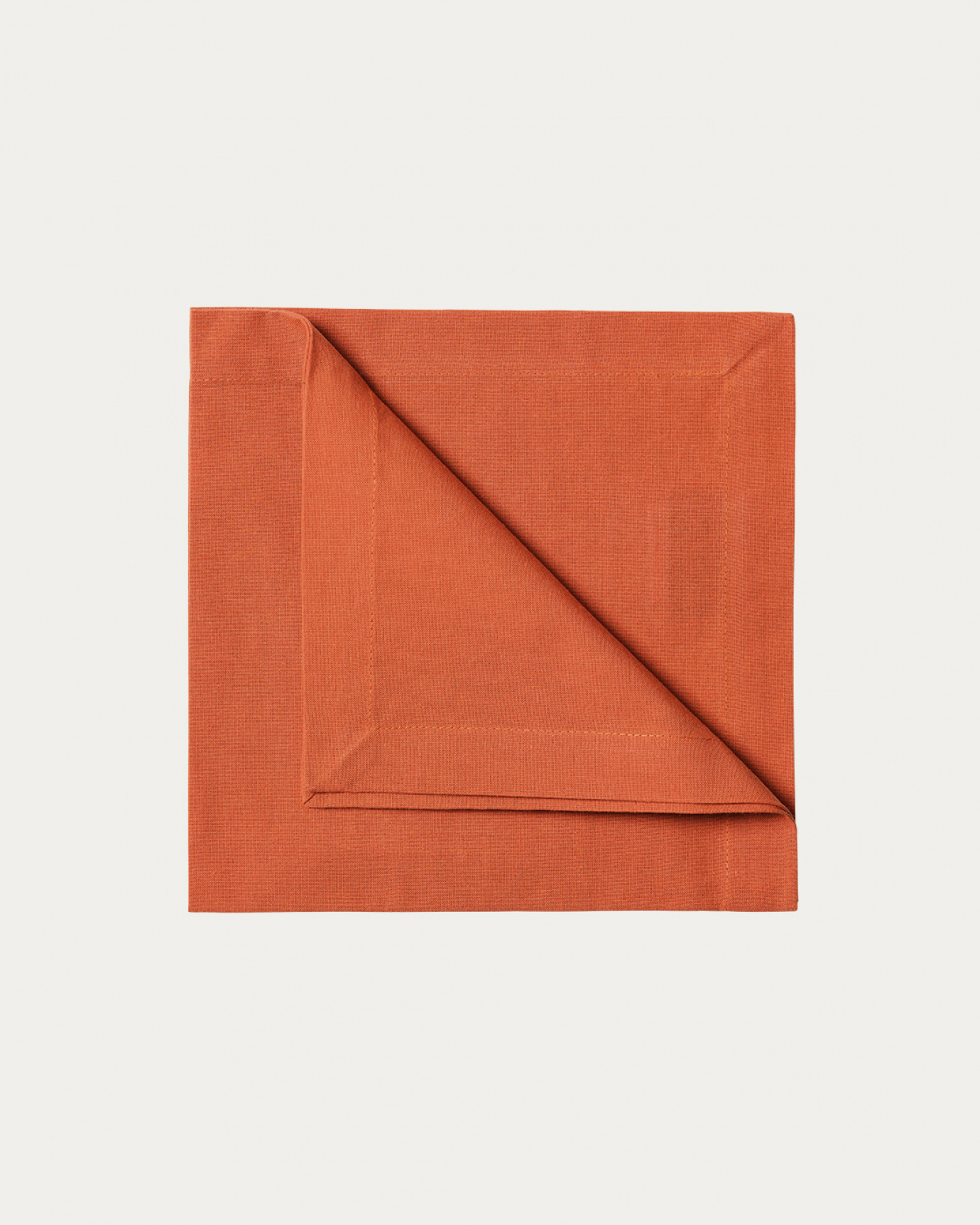 Product image rusty orange ROBERT napkin made of soft cotton from LINUM DESIGN. Size 45x45 cm and sold in 4-pack.