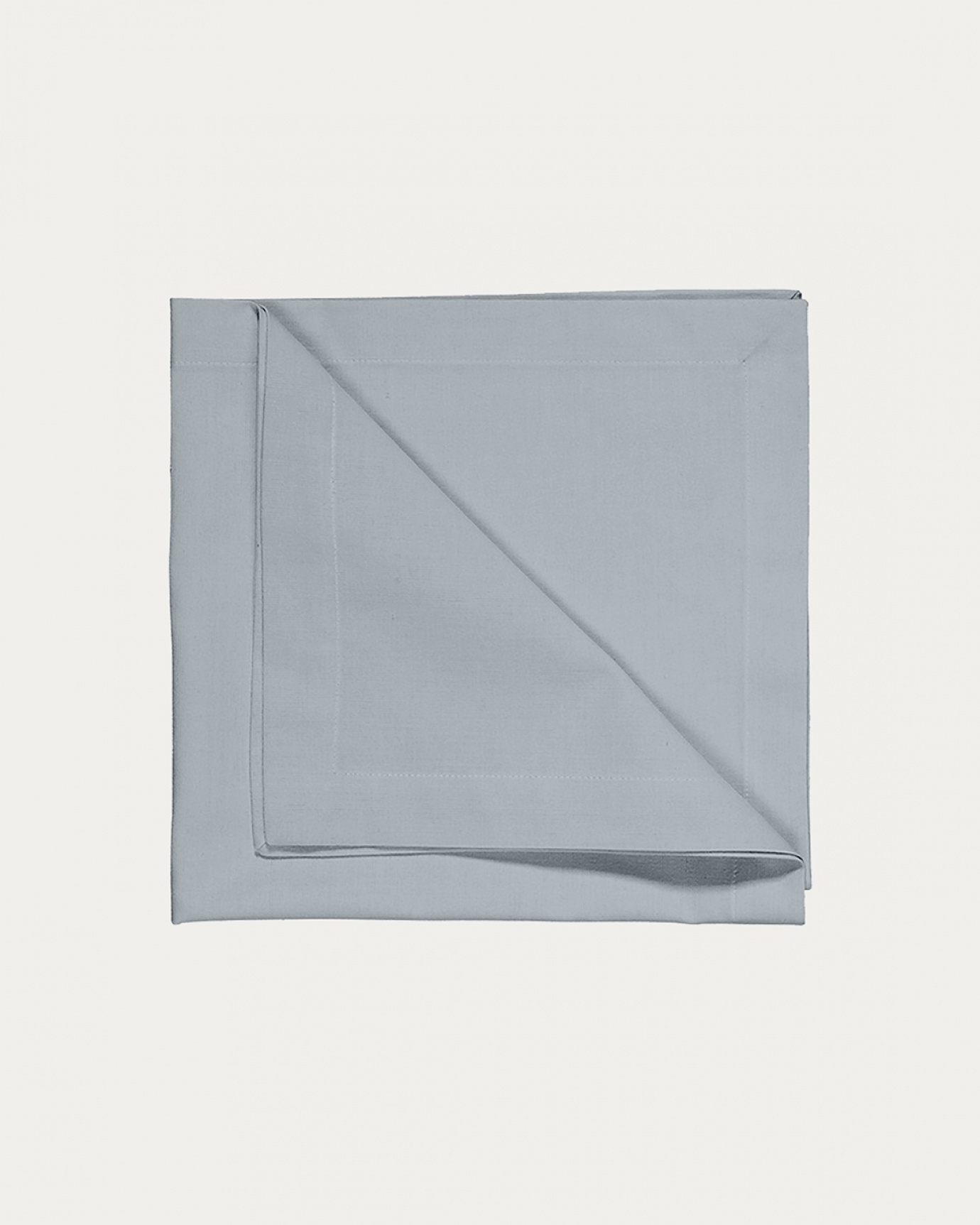 Product image light grey blue ROBERT napkin made of soft cotton from LINUM DESIGN. Size 45x45 cm and sold in 4-pack.
