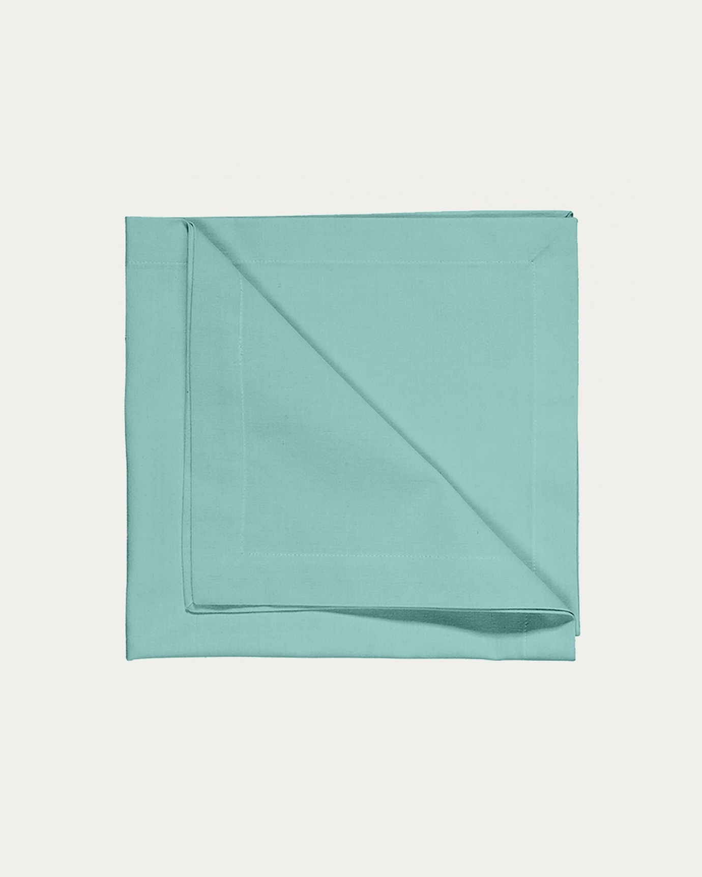 Product image dusty turquoise ROBERT napkin made of soft cotton from LINUM DESIGN. Size 45x45 cm and sold in 4-pack.
