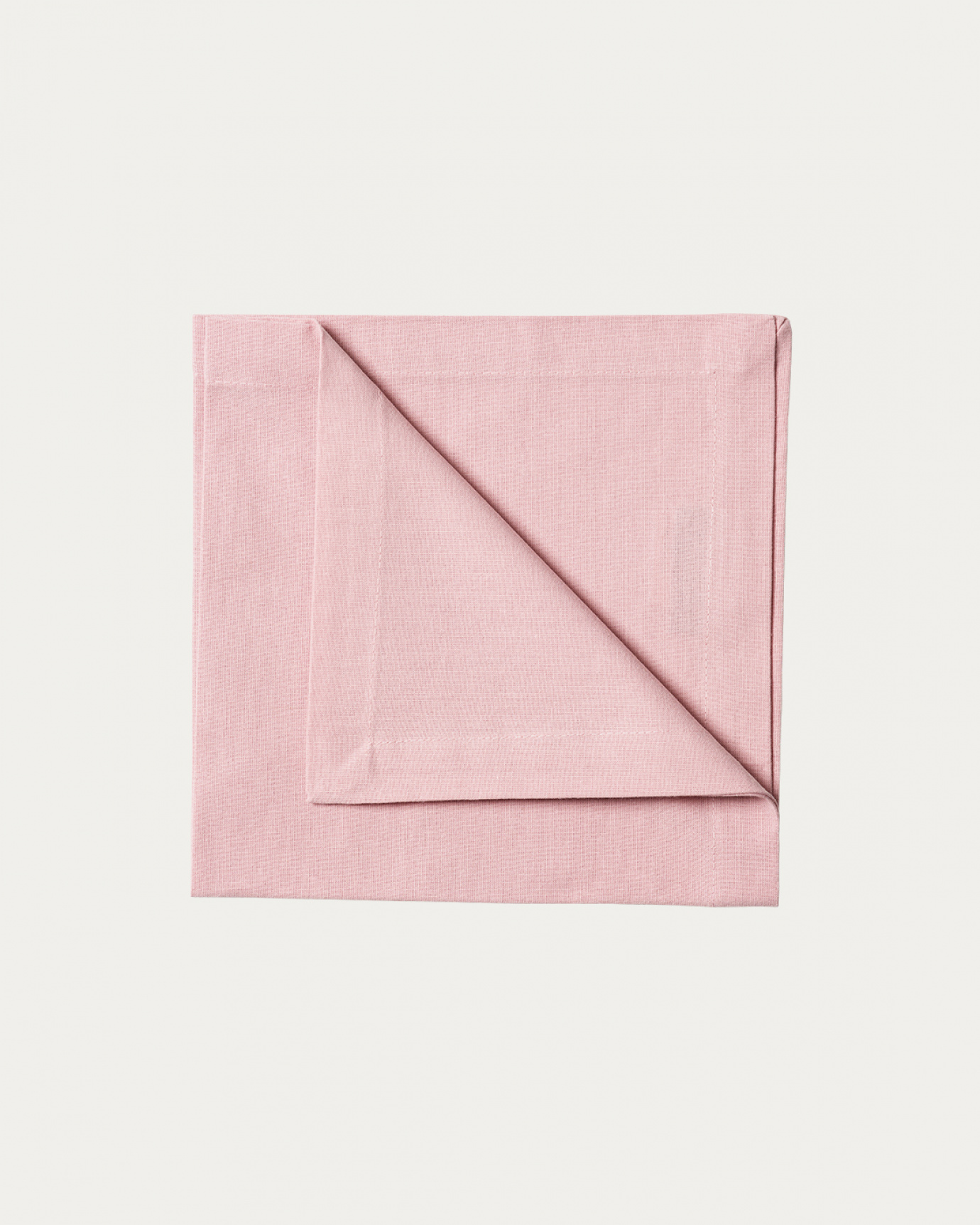 Produktbild dammig rosa ROBERT servett av mjuk bomull från LINUM DESIGN. Storlek 45x45 cm och säljs i 4 pack.