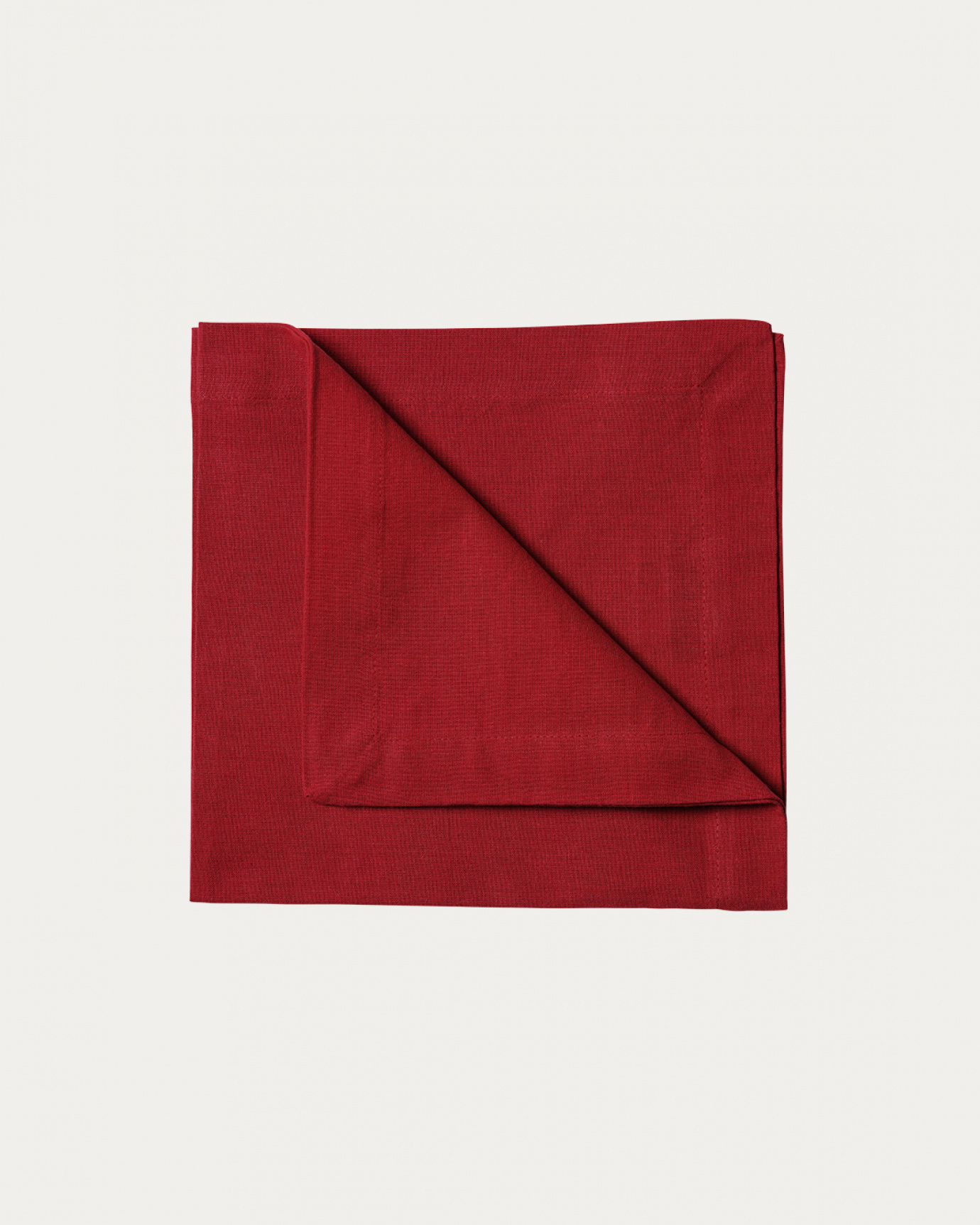 Image du produit serviette de table ROBERT rouge en coton doux de LINUM DESIGN. Taille 45 x 45 cm et vendu en lot de 4.