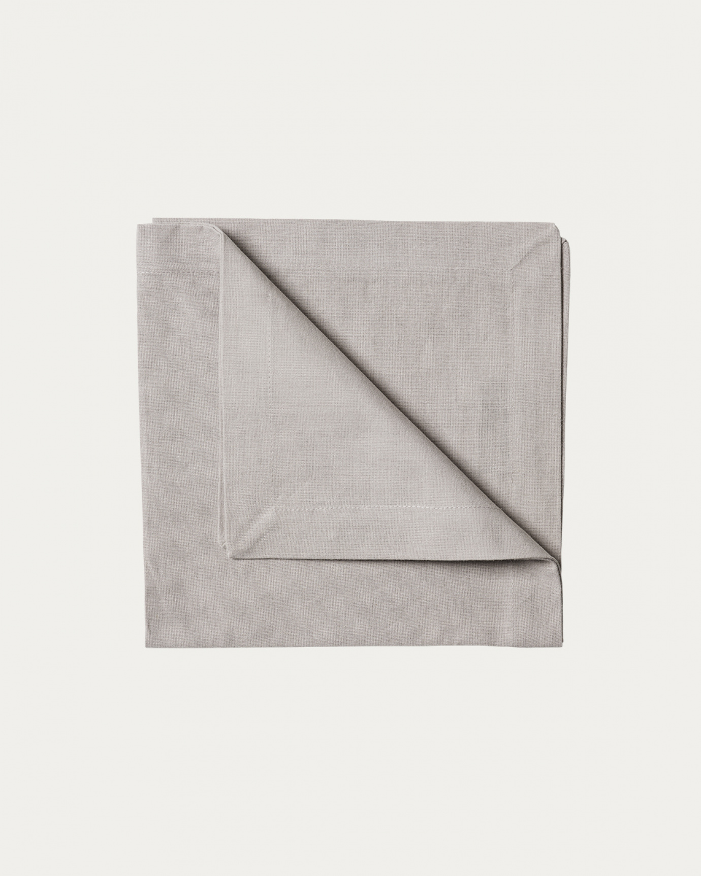 Product image light grey ROBERT napkin made of soft cotton from LINUM DESIGN. Size 45x45 cm and sold in 4-pack.