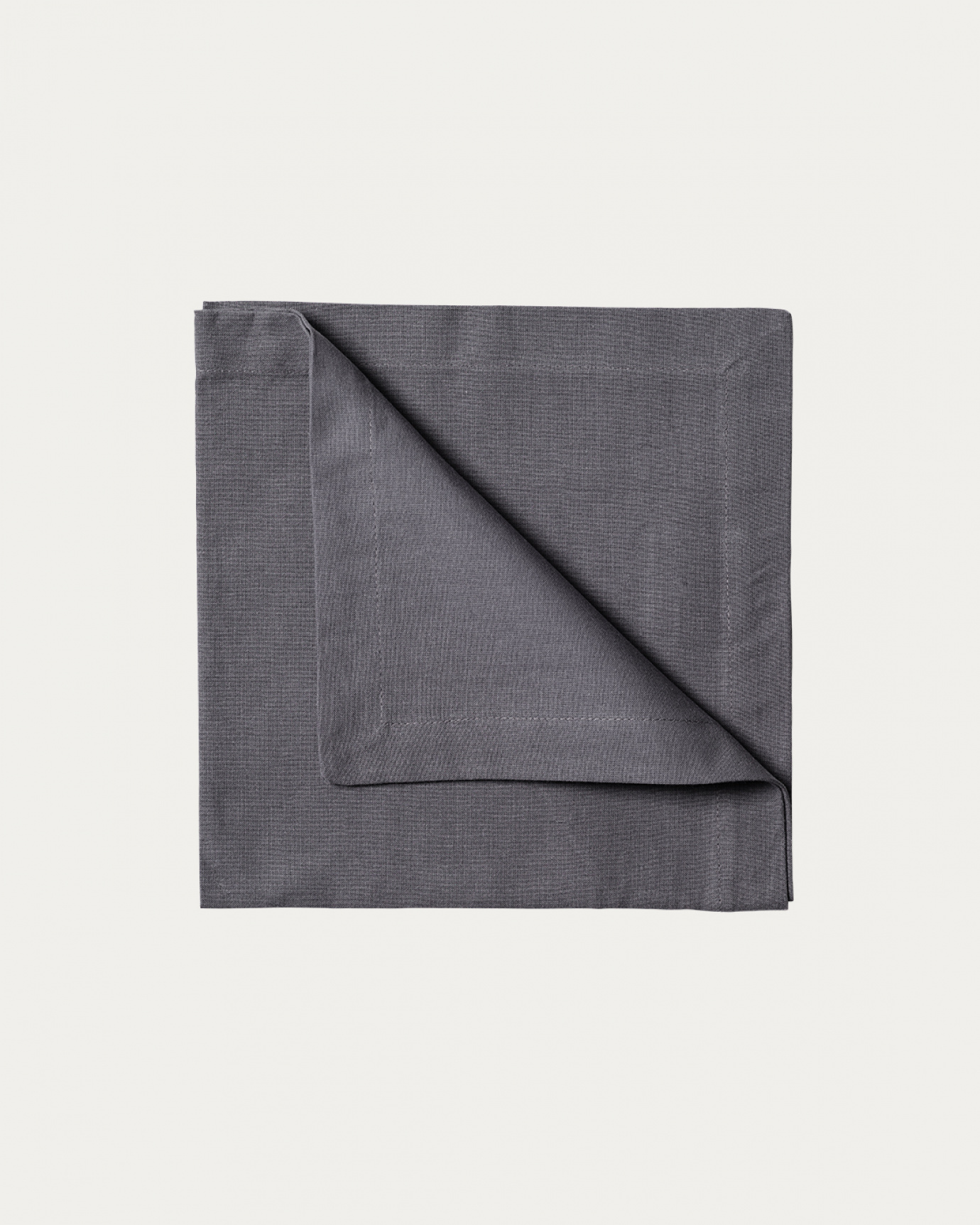 Image du produit serviette de table ROBERT gris foncé en coton doux de LINUM DESIGN. Taille 45 x 45 cm et vendu en lot de 4.