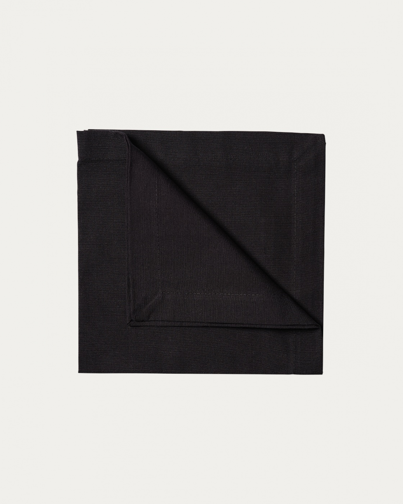 Produktbild schwarz ROBERT Serviette aus weicher Baumwolle von LINUM DESIGN. Größe 45x45 cm und in 4er-Pack verkauft.