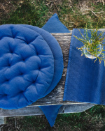 PEPPER Seat cushion ø37 cm Ink blue