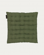 PEPPER Coussin de chaise 40 x 40 cm Vert olive foncé