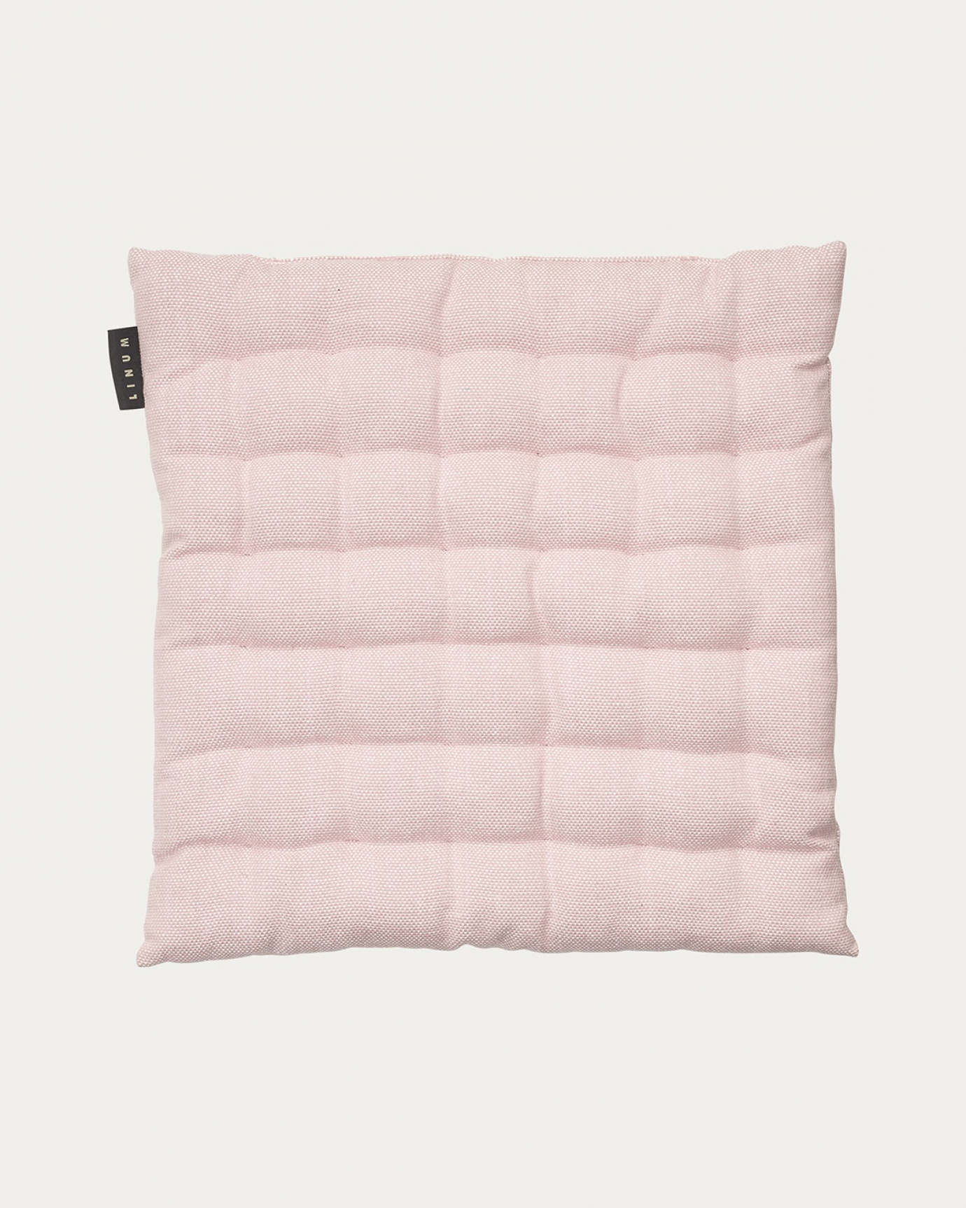 Product image dusty pink PEPPER seat cushion made of soft cotton with recycled polyester filling from LINUM DESIGN. Size 40x40 cm.