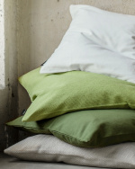 ANNABELL Housse de coussin 40 x 40 cm Vert mousse