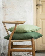 ANNABELL Housse de coussin 40 x 40 cm Vert mousse