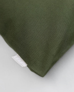 ANNABELL Housse de coussin 40 x 40 cm Vert olive