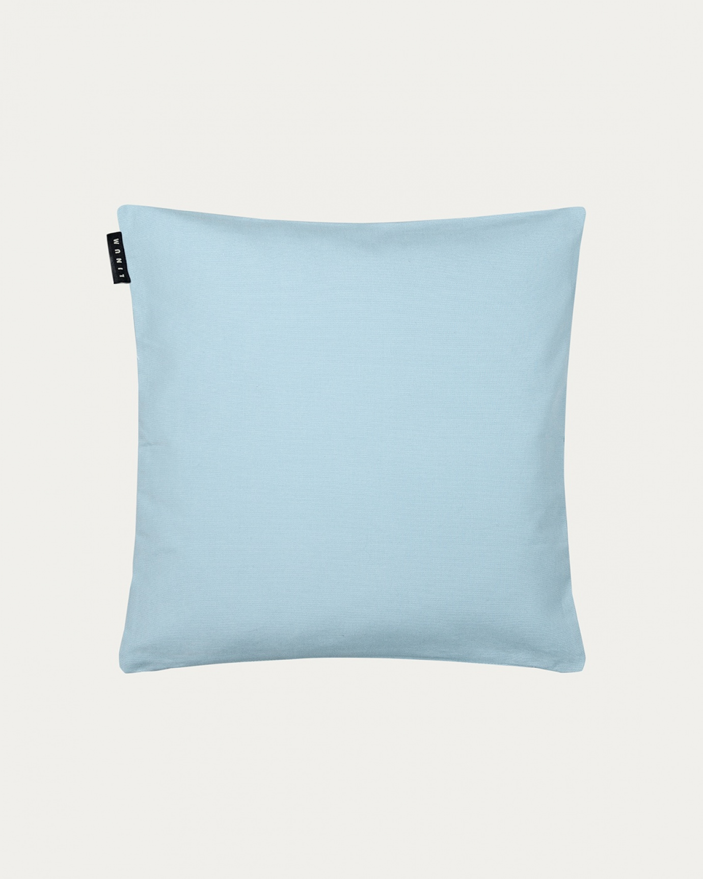 Product image light grey blue ANNABELL cushion cover made of soft cotton from LINUM DESIGN. Size 40x40 cm.