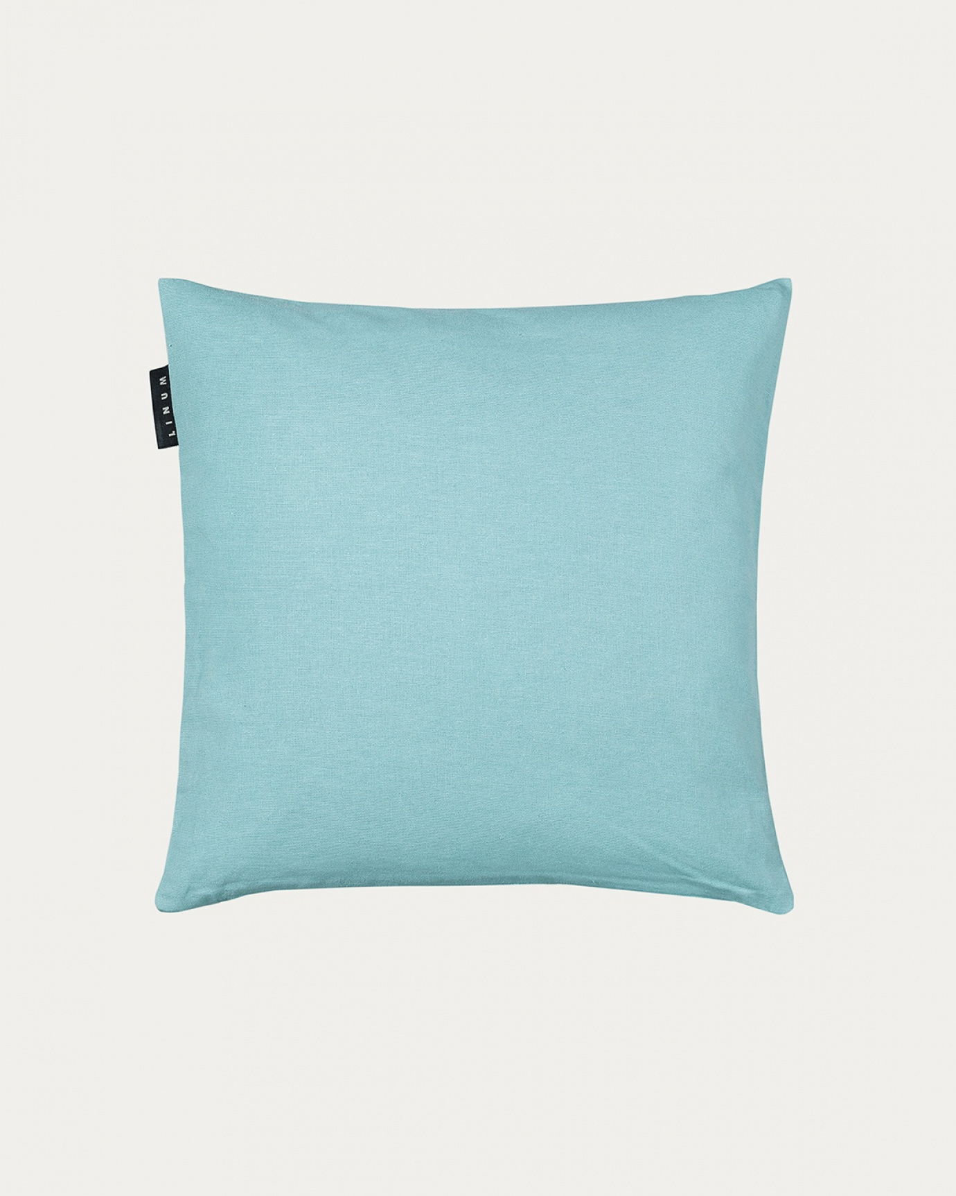 Product image dusty turquoise ANNABELL cushion cover made of soft cotton from LINUM DESIGN. Size 40x40 cm.