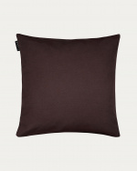 ANNABELL Housse de coussin 50 x 50 cm Marron foncé