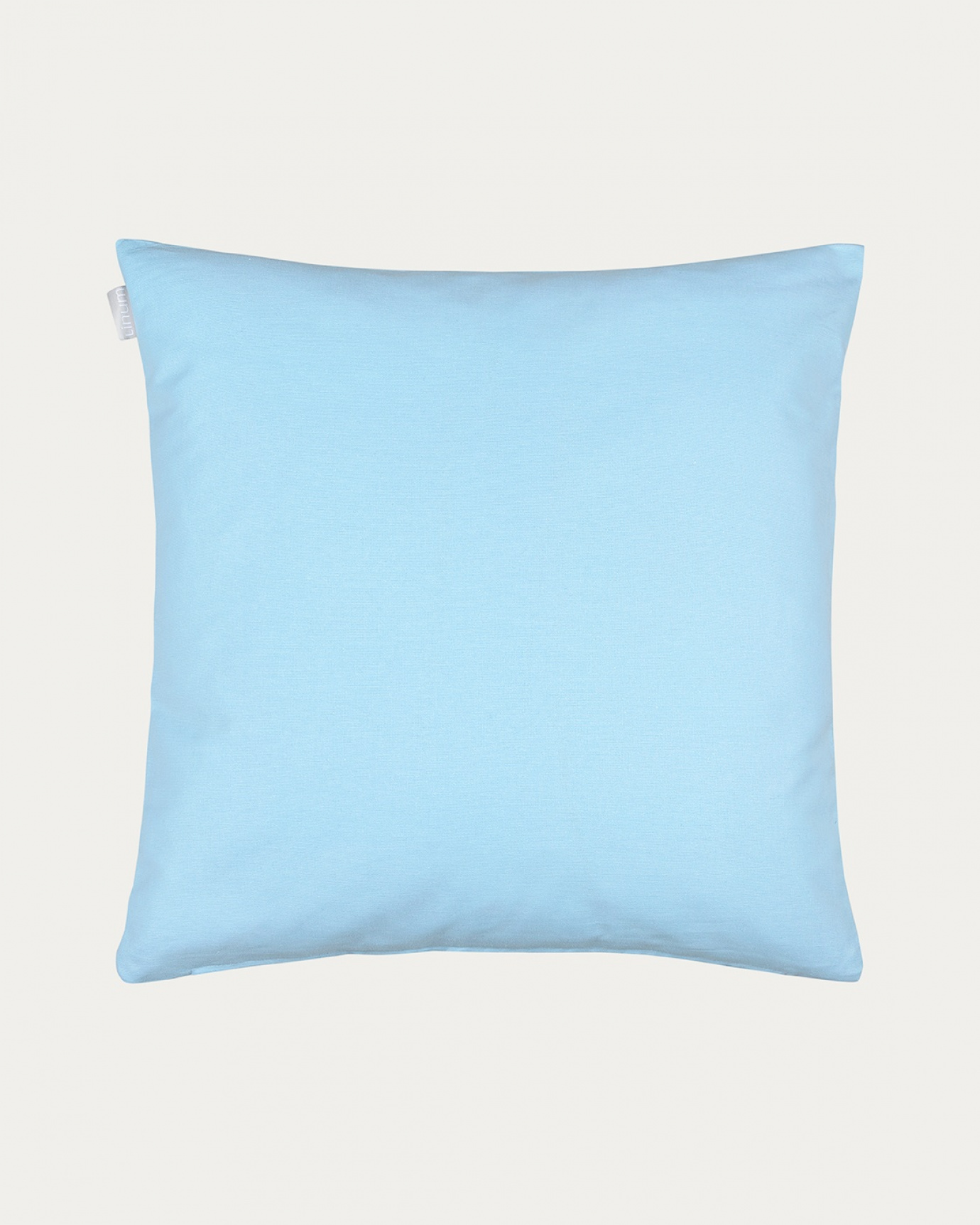 Product image light sky blue ANNABELL cushion cover made of soft cotton from LINUM DESIGN. Size 50x50 cm.