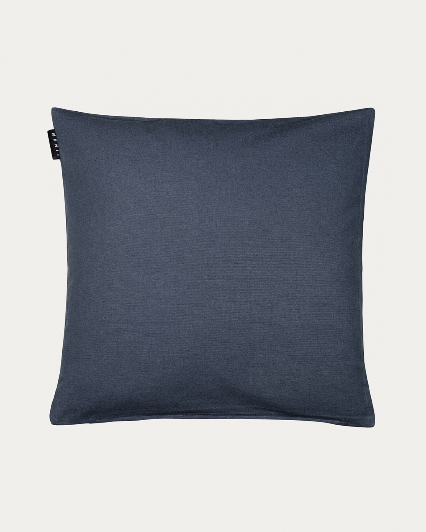 Product image dark steel blue ANNABELL cushion cover made of soft cotton from LINUM DESIGN. Size 50x50 cm.