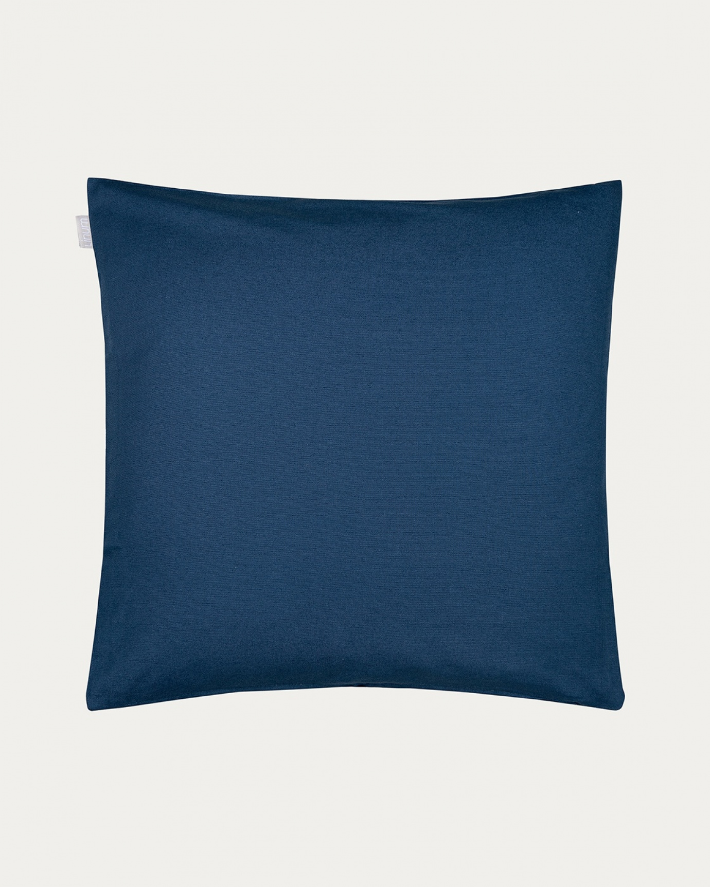 Product image indigo blue ANNABELL cushion cover made of soft cotton from LINUM DESIGN. Size 50x50 cm.