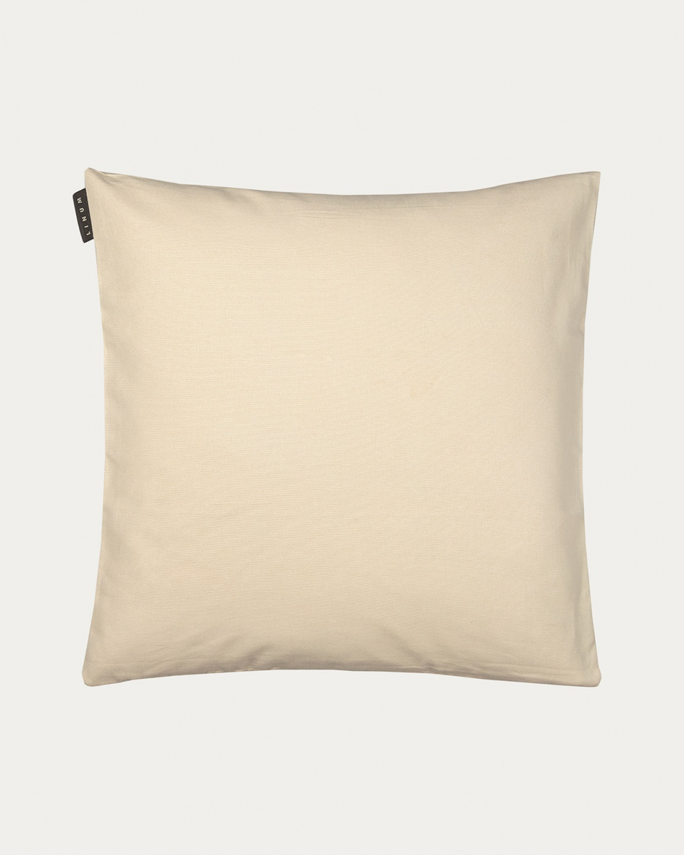 Product image warm beige ANNABELL cushion cover made of soft cotton from LINUM DESIGN. Size 50x50 cm.