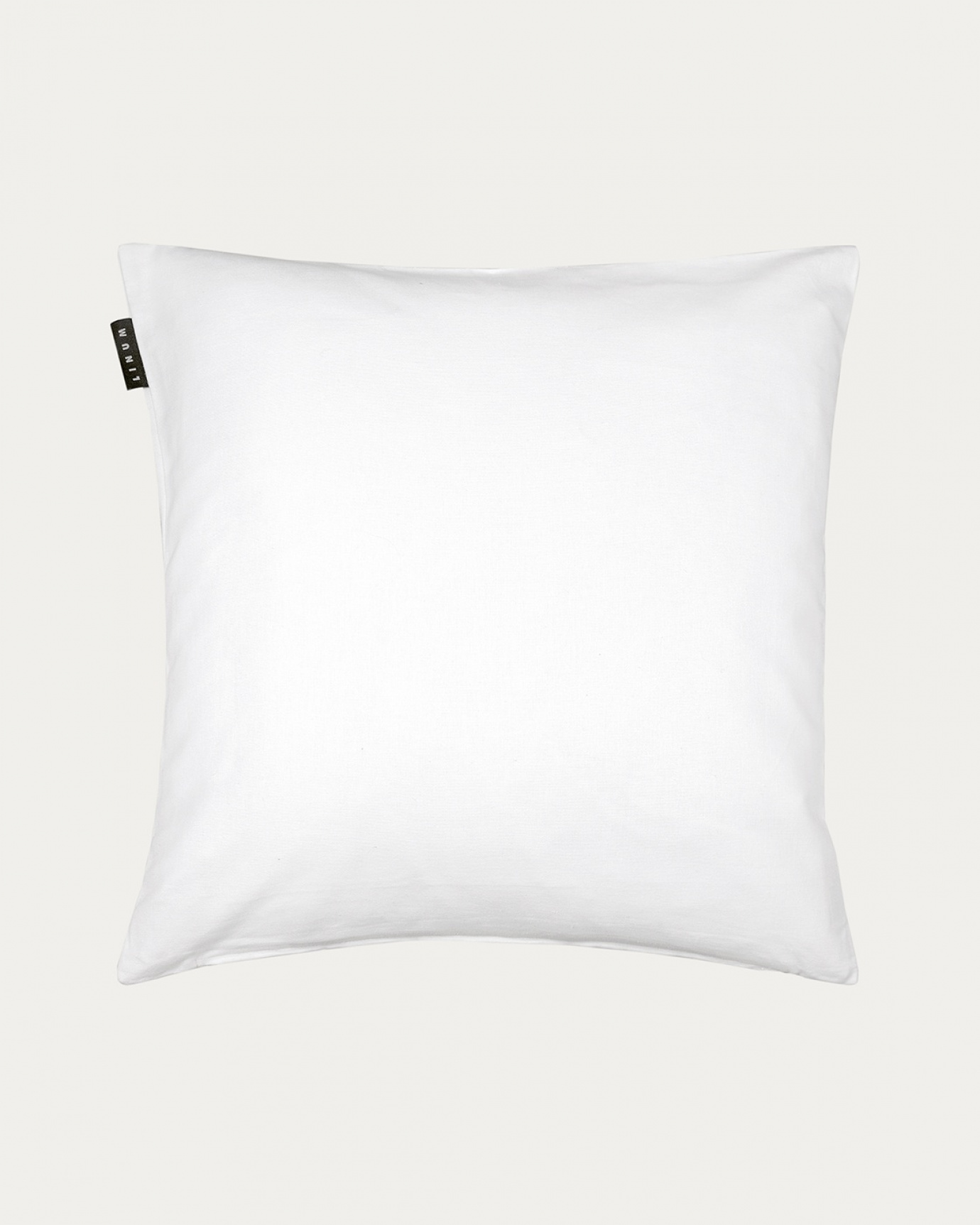 Image du produit housse de coussin ANNABELL blanc en coton doux de LINUM DESIGN. Taille 50 x 50 cm.