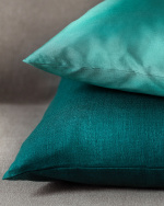 DUPION Housse de coussin 40 x 40 cm Turquoise