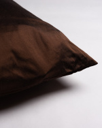 DUPION Housse de coussin 50 x 50 cm Marron foncé chaud