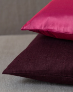 DUPION Cushion cover 50x50 cm Fuchsia red