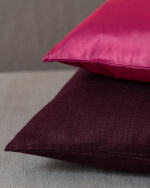 DUPION Housse de coussin 50 x 50 cm Rouge fuchsia