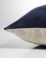 PAOLO Housse de coussin 50 x 90 cm Bleu outre mer