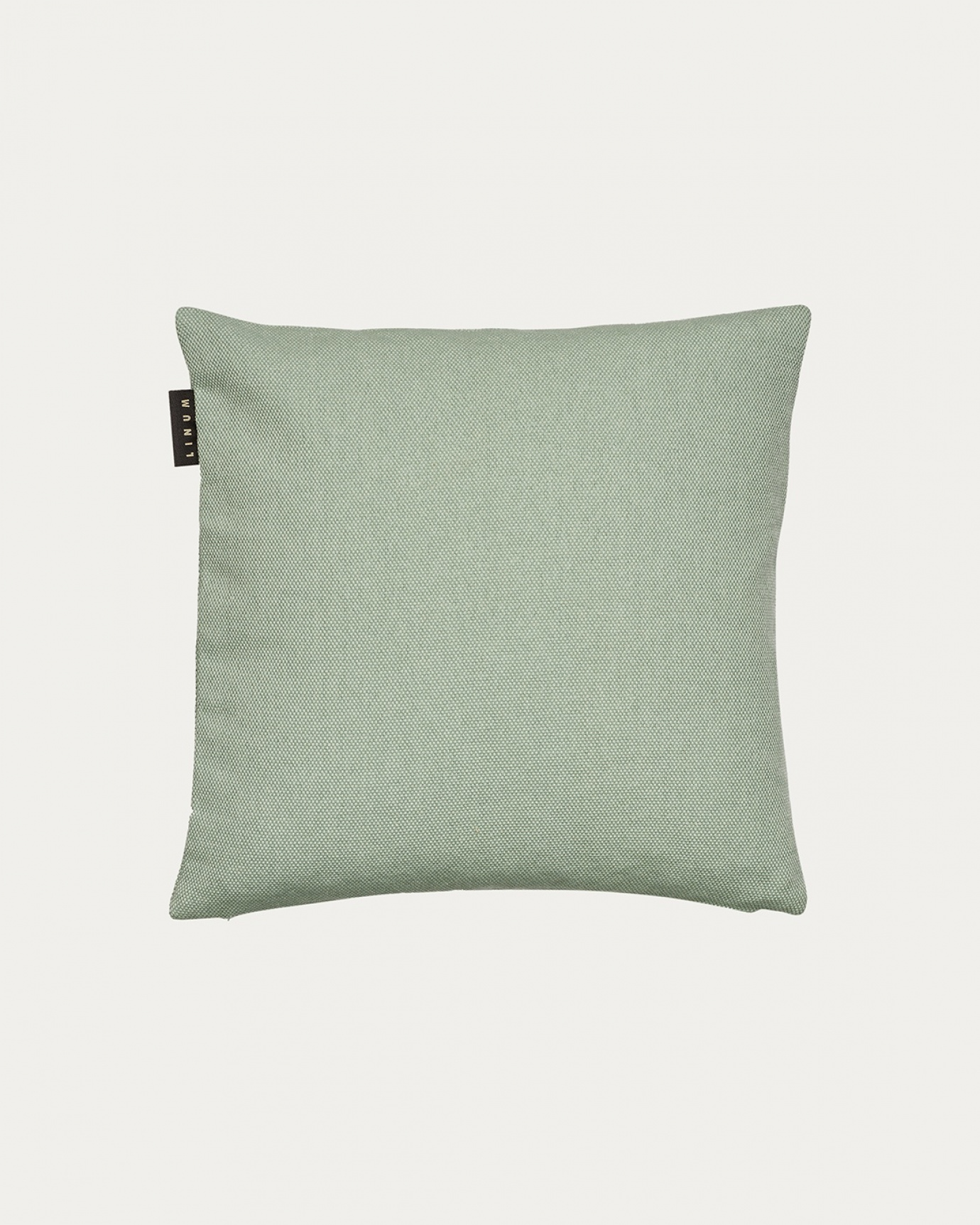 Produktbild helles eisgrün PEPPER Kissenhülle aus weicher Baumwolle von LINUM DESIGN. Einfach zu waschen und langlebig für Generationen. Größe 40x40 cm.