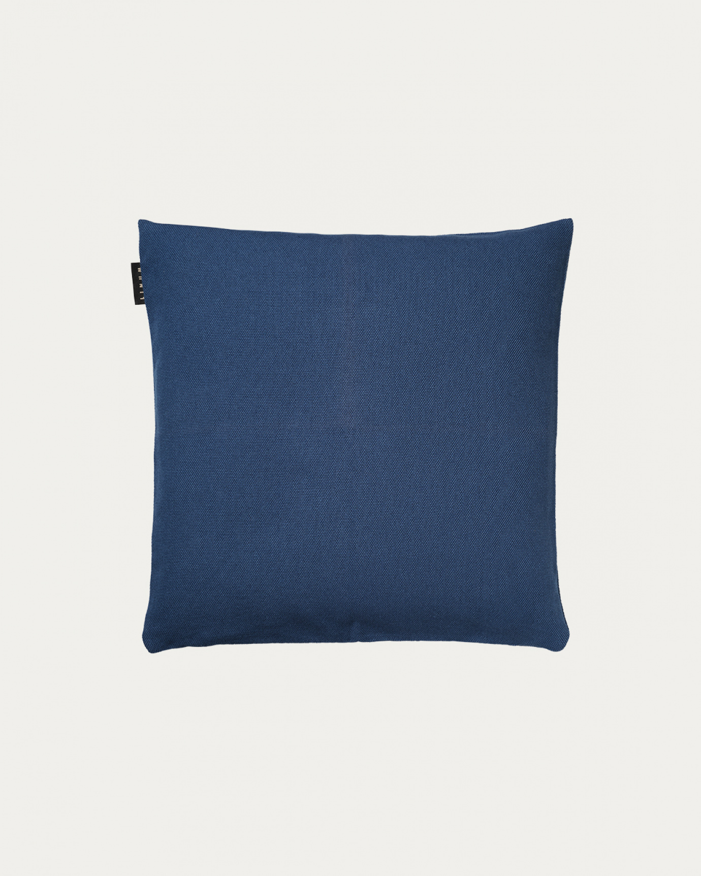 Product image indigo blue PEPPER cushion cover made of soft cotton from LINUM DESIGN. Easy to wash and durable for generations. Size 40x40 cm.