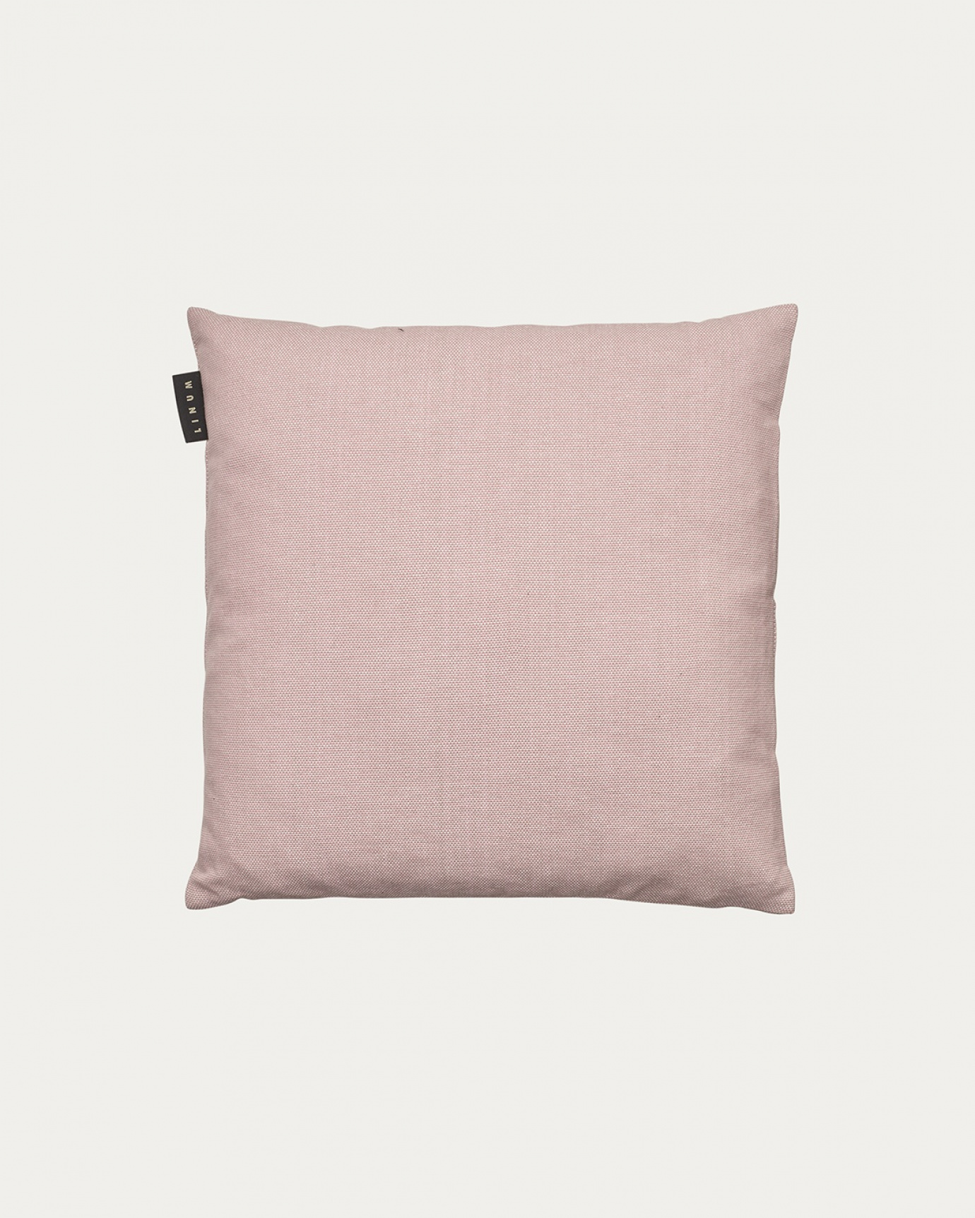 Produktbild dammig rosa PEPPER kuddfodral av mjuk bomull från LINUM DESIGN. Lätt att tvätta och hållbar genom generationer. Storlek 40x40 cm.