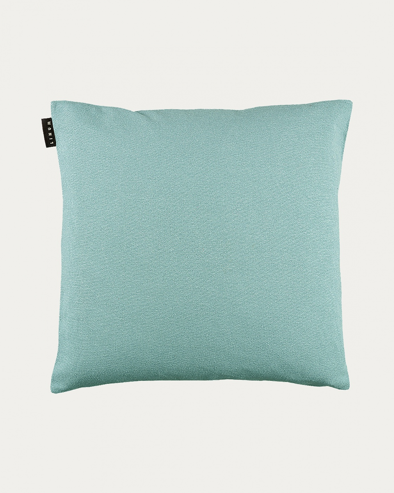 Product image dusty turquoise PEPPER cushion cover made of soft cotton from LINUM DESIGN. Easy to wash and durable for generations. Size 50x50 cm.
