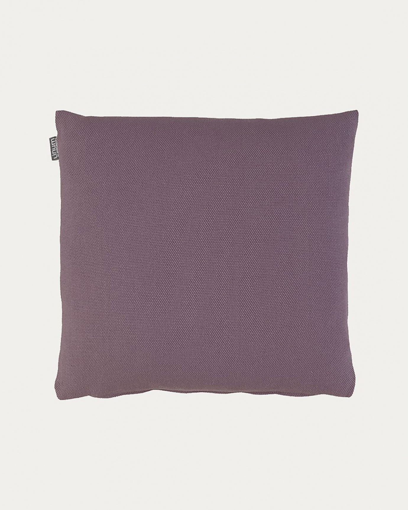 Produktbild dunkles pastellviolett PEPPER Kissenhülle aus weicher Baumwolle von LINUM DESIGN. Einfach zu waschen und langlebig für Generationen. Größe 50x50 cm.