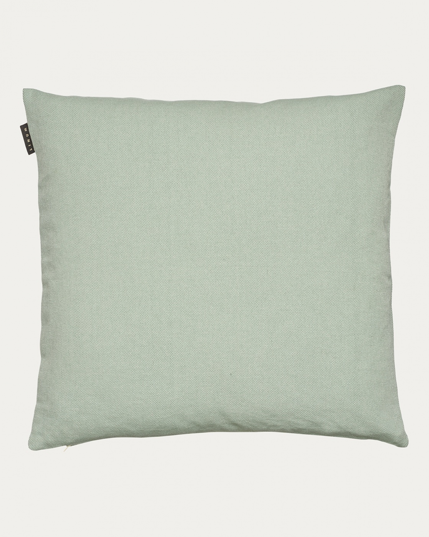 Produktbild helles eisgrün PEPPER Kissenhülle aus weicher Baumwolle von LINUM DESIGN. Einfach zu waschen und langlebig für Generationen. Größe 60x60 cm.