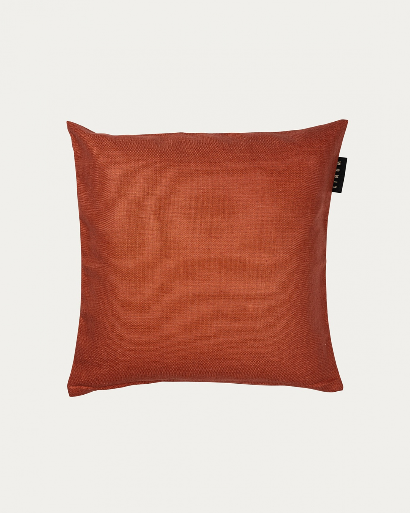 Product image rusty orange SETA cushion cover made of 100% raw silk that gives a nice lustre from LINUM DESIGN. Size 40x40 cm.